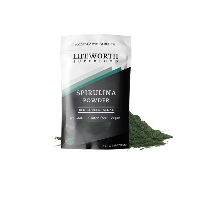 Порошок спирулины Lifeworth фирменная торговая марка хлорелла вульгарис анемия железная добавка