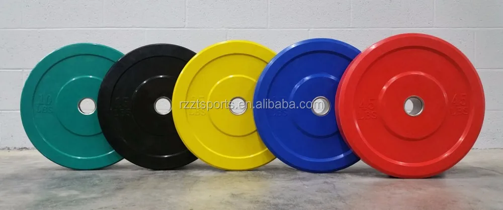 commercial gym barbell bumper weight set with bar