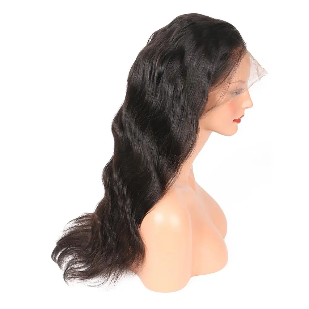 Wholesale 9A grade unprocessed natural human hair wig lace front for black woman