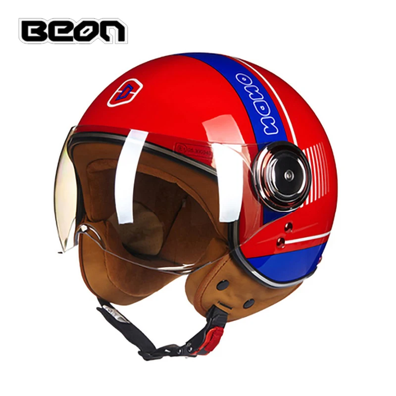 BEON bright red Nano ece approved half helmet   ebike helmet electric scooter helmets