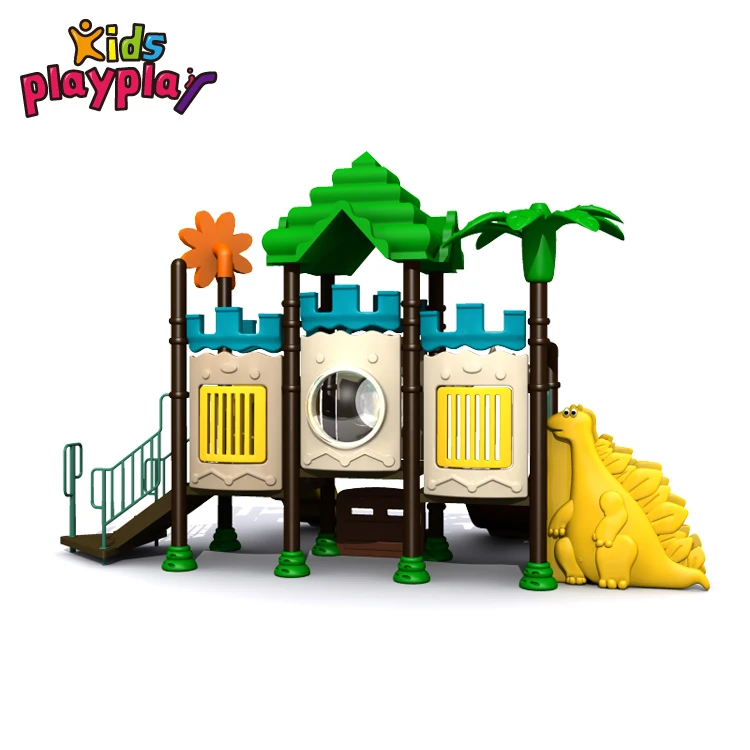 Ghost series kids amusement park play/outdoor playground equipment/plastic paly house with slide