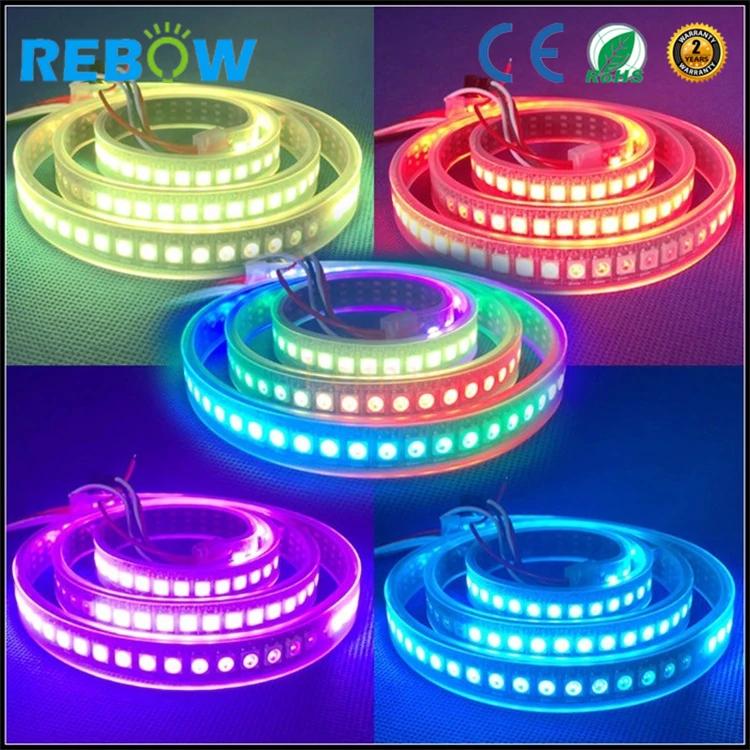  Rebow Прямая поставка 5 в 12 В 24 RGB Rgbw Sk6812 ws2812b WS2811 цифровая адресная rgb светодиодная