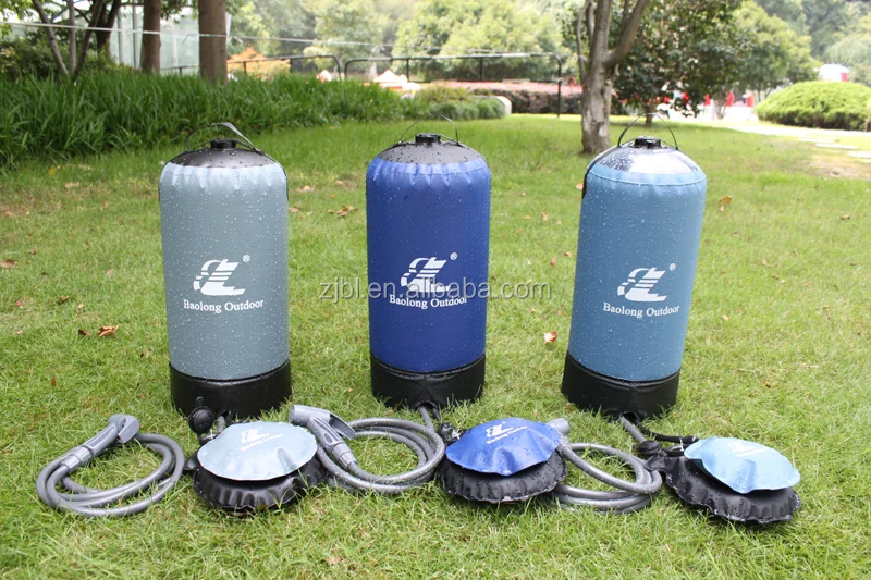 innovative pump regulated solar portable camping hot water shower