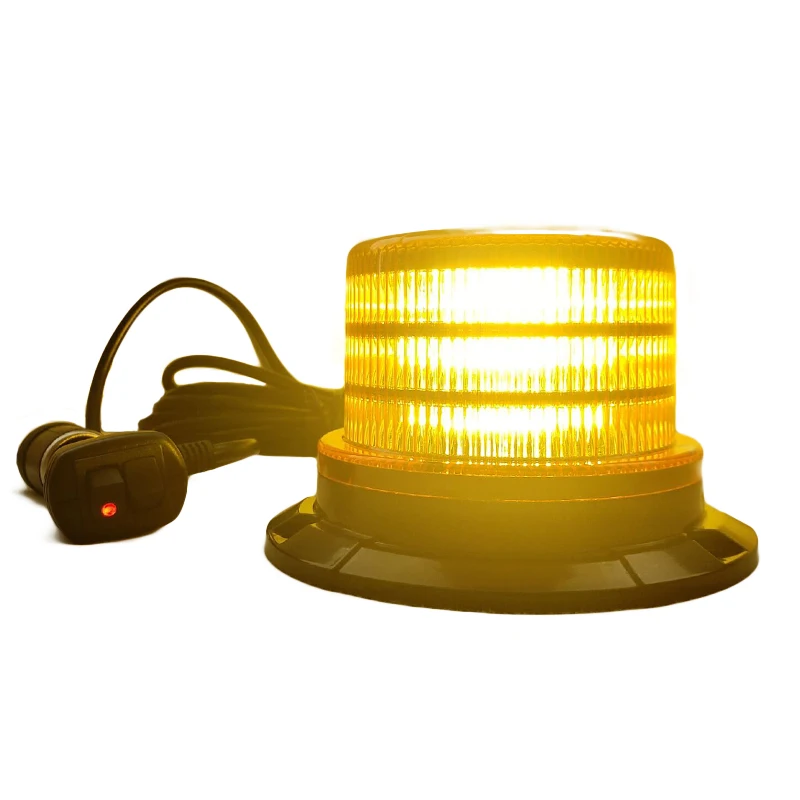 Super price white led with option red blue amber clear lens beacon light with cigarette plug