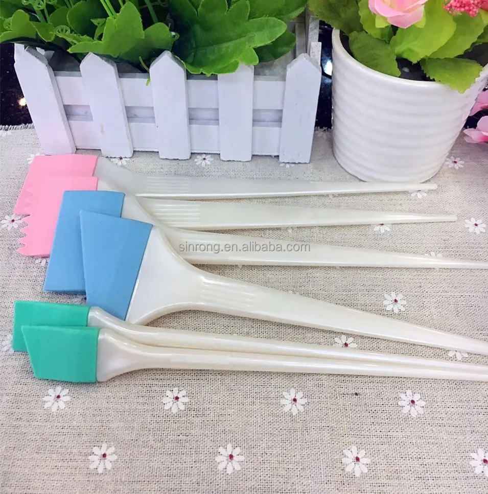 Colorful silicon dye tinting brush set 3301