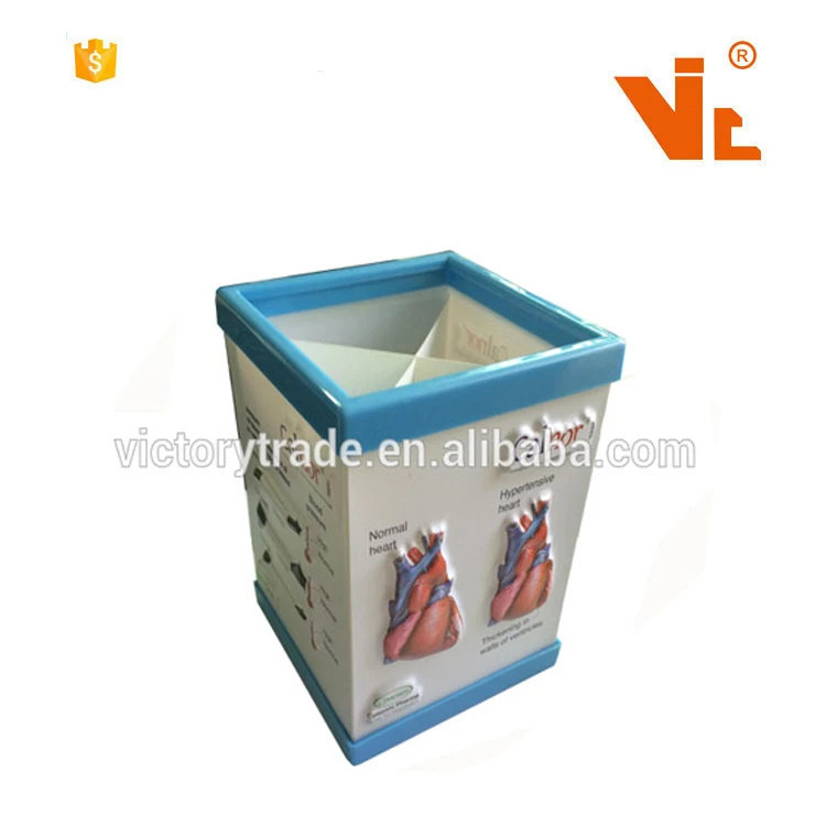 V-PH-10 Promotional Handmade 3D Embossed Plastic  Doctor Desk Pen Holder With Note Pad