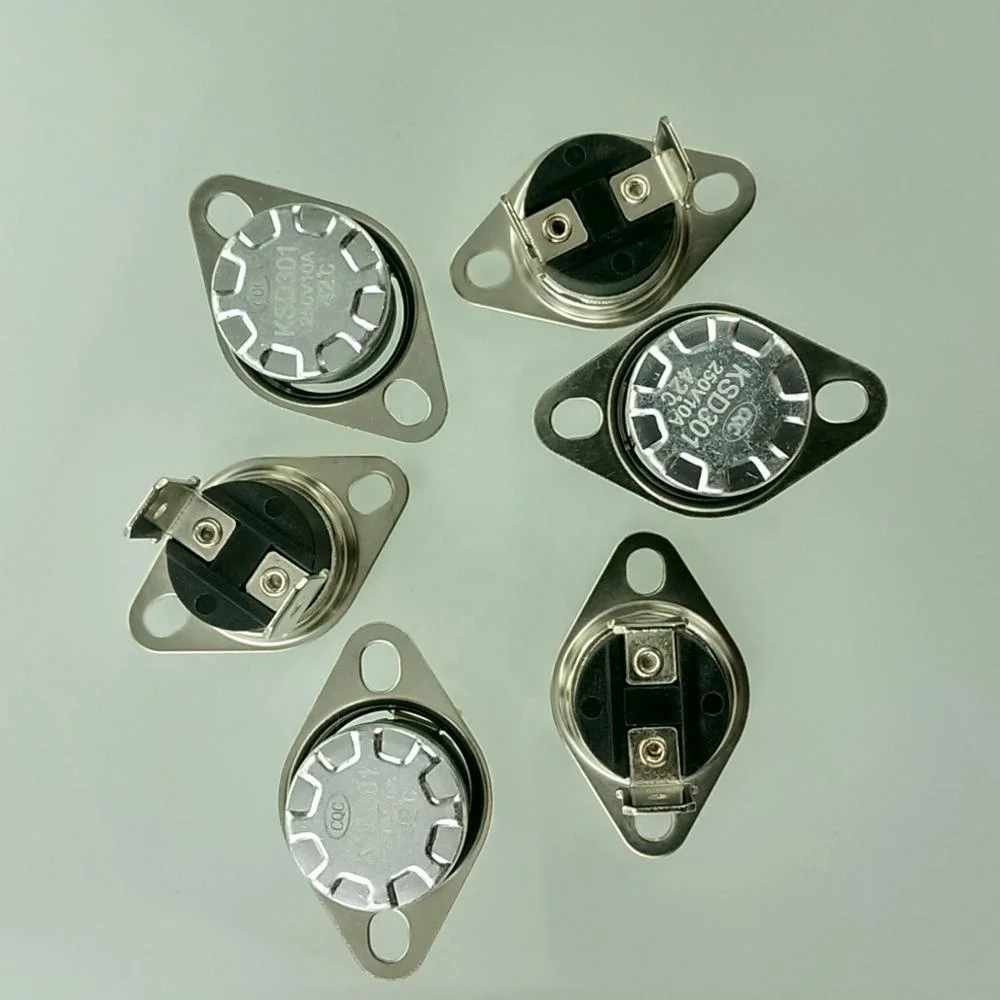 Custom Made Automatic Reset Bakelite KSD301 Series Normal Close Or Normal Open Bimetal Thermostat