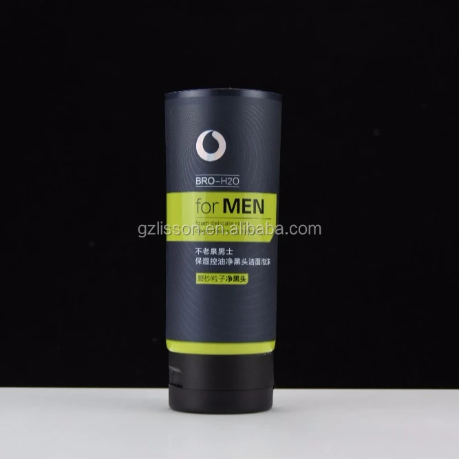 100 мл пустая черная косметическая упаковка для ухода за кожей мужской пластиковый тюбик для очистки лица