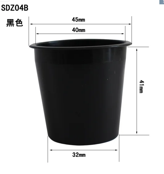 
Hydroponic growing white and black plastic plant net pots 