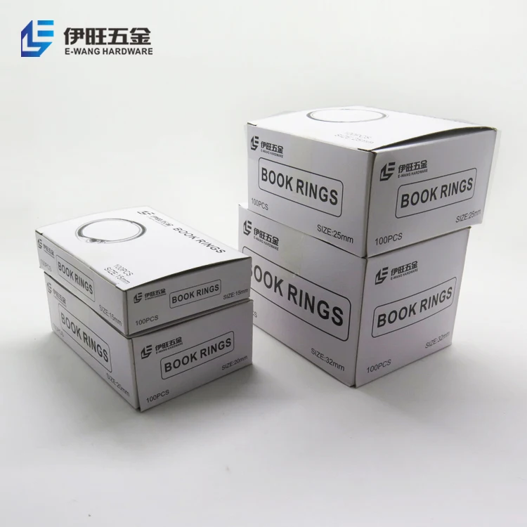 50 мм железные свободные кольца в форме листьев для подвязки книг 50 шт. в белой коробке для карт