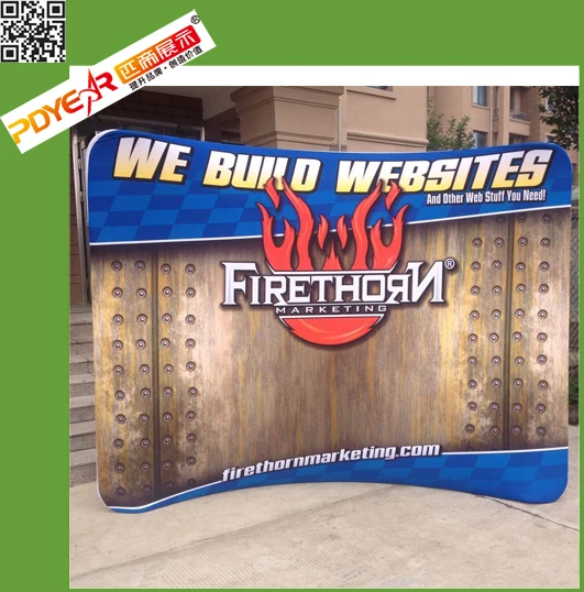 Выставка изогнутые ткани напряжения дисплей