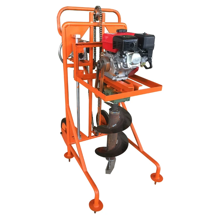 Gasoline post hole digger earth auger