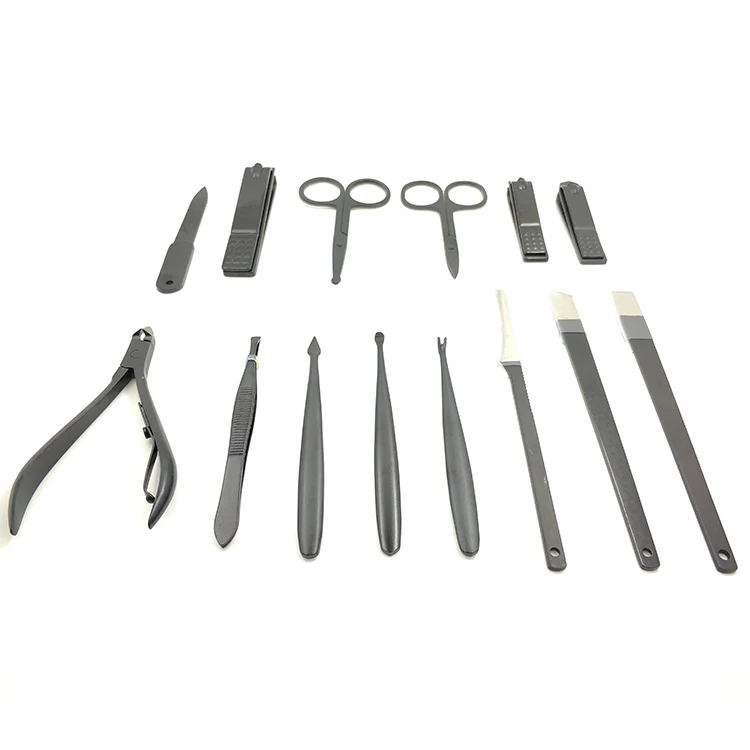 Travel portable manicures accessories 14pcs professional manicure pedicure set kit for girl