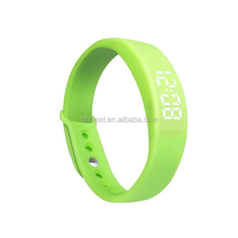 Custom logo watch waterproof 8 silent vibrating alarms smart bracelet digital led wrist watch for kids adult