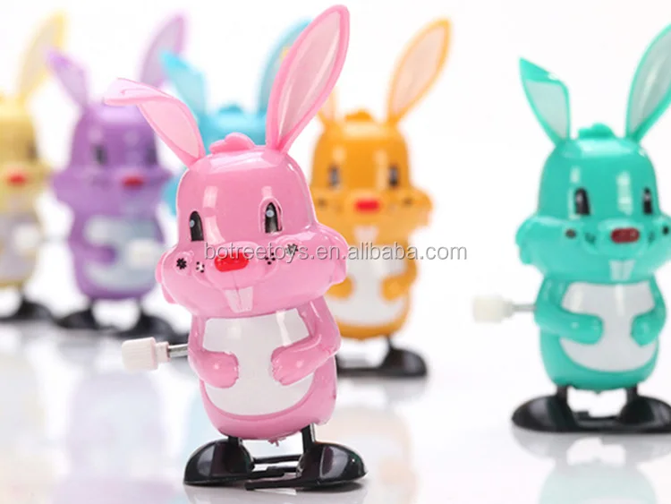 Classic clockwork toy rabbit plastic walking bunny wind up toys for children