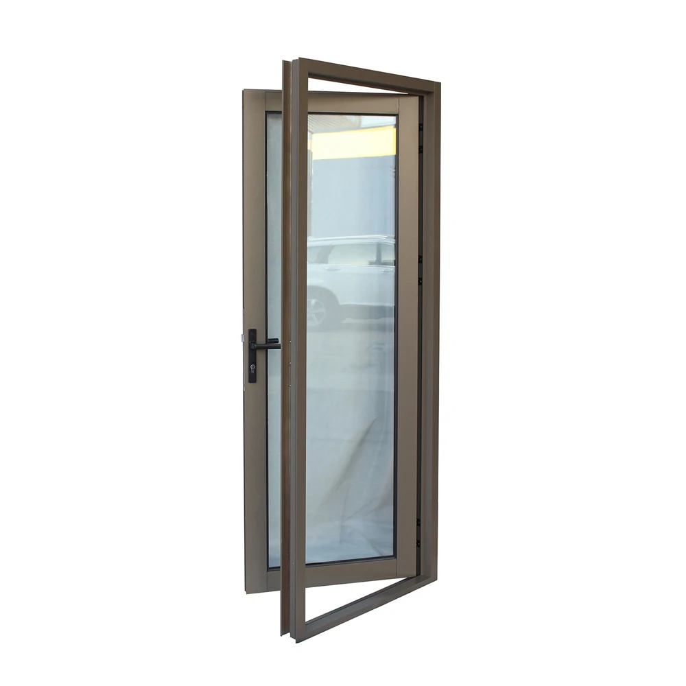 
Thermal break aluminum double glass exterior hinge doors designs 
