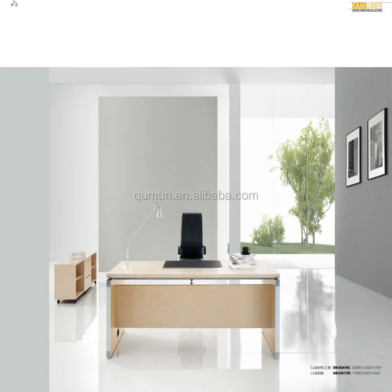 New modern office furniture latest office glass tabletop designs executive desk