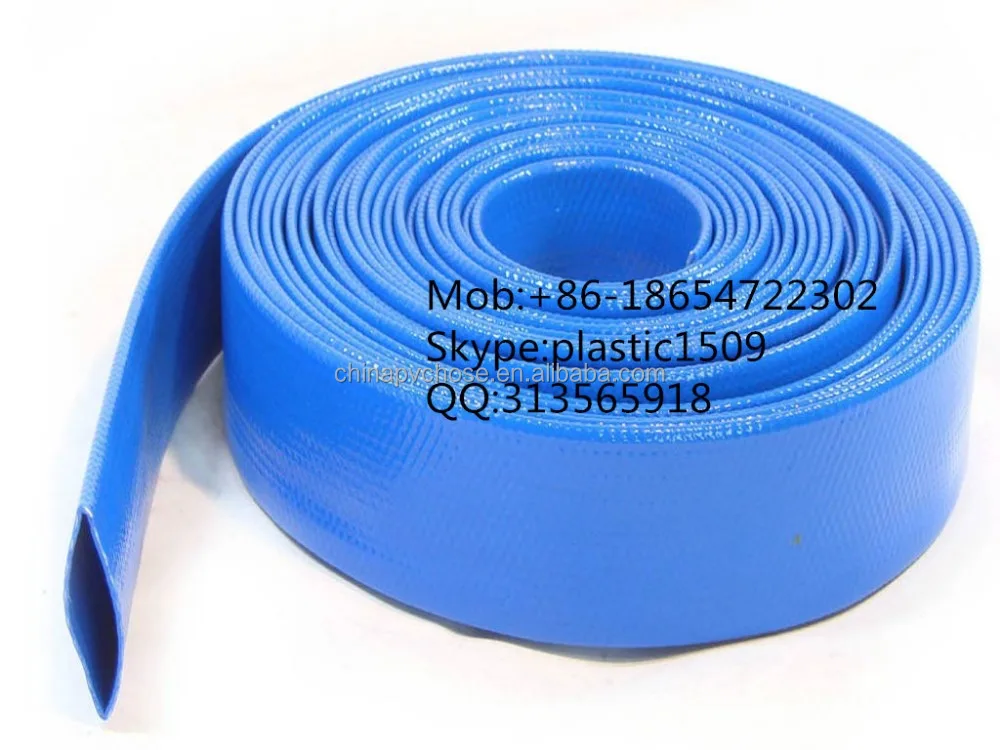 High Pressure Flexible Discharge 1,2,3,4,6 Inch Water PVC Layflat Hose Agricultural Irrigation Hose