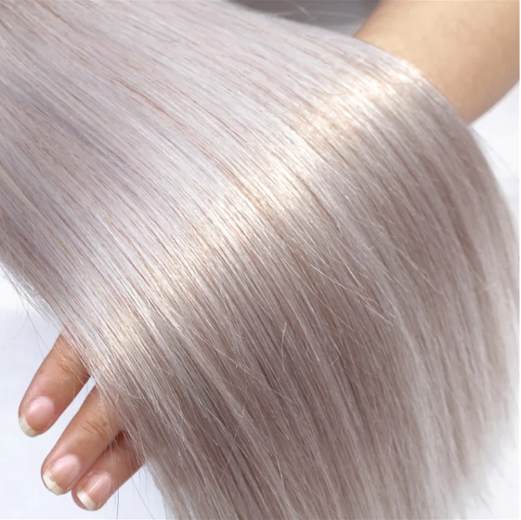 Platinum Grey Ombre Hair 3 Bundles Two Tone 1B/Grey Human Hair Extensions Silver Gray Dark Roots straight Brazilian Human Hair