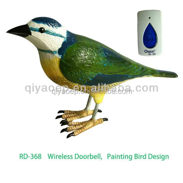 Remote Bird Sound Doorbell Wireless Door Chime Battery Operated