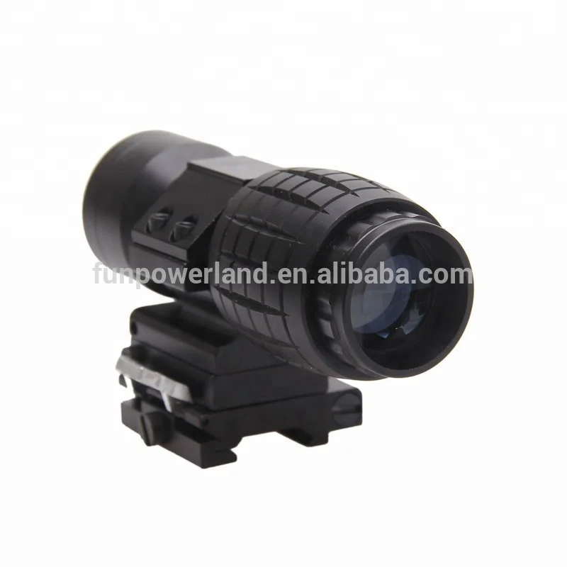
Airsoft Rifle gun Tactical red dot sight scope 3x Magnifier Compact Sight with Flip UP Mount Side picatinny rail mount 