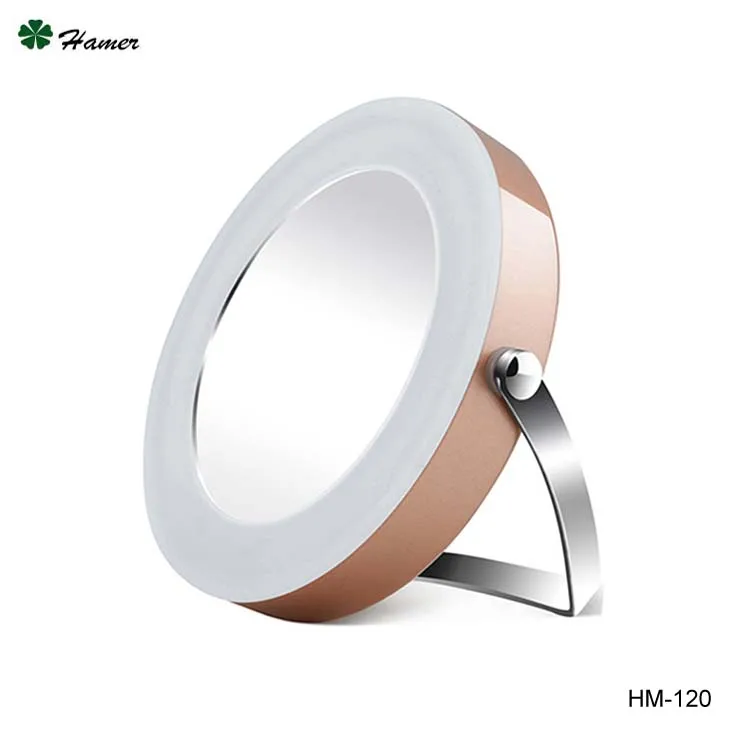 Hm120 дешевый подарок висит освещенный круговой макияж зеркало с увеличительным