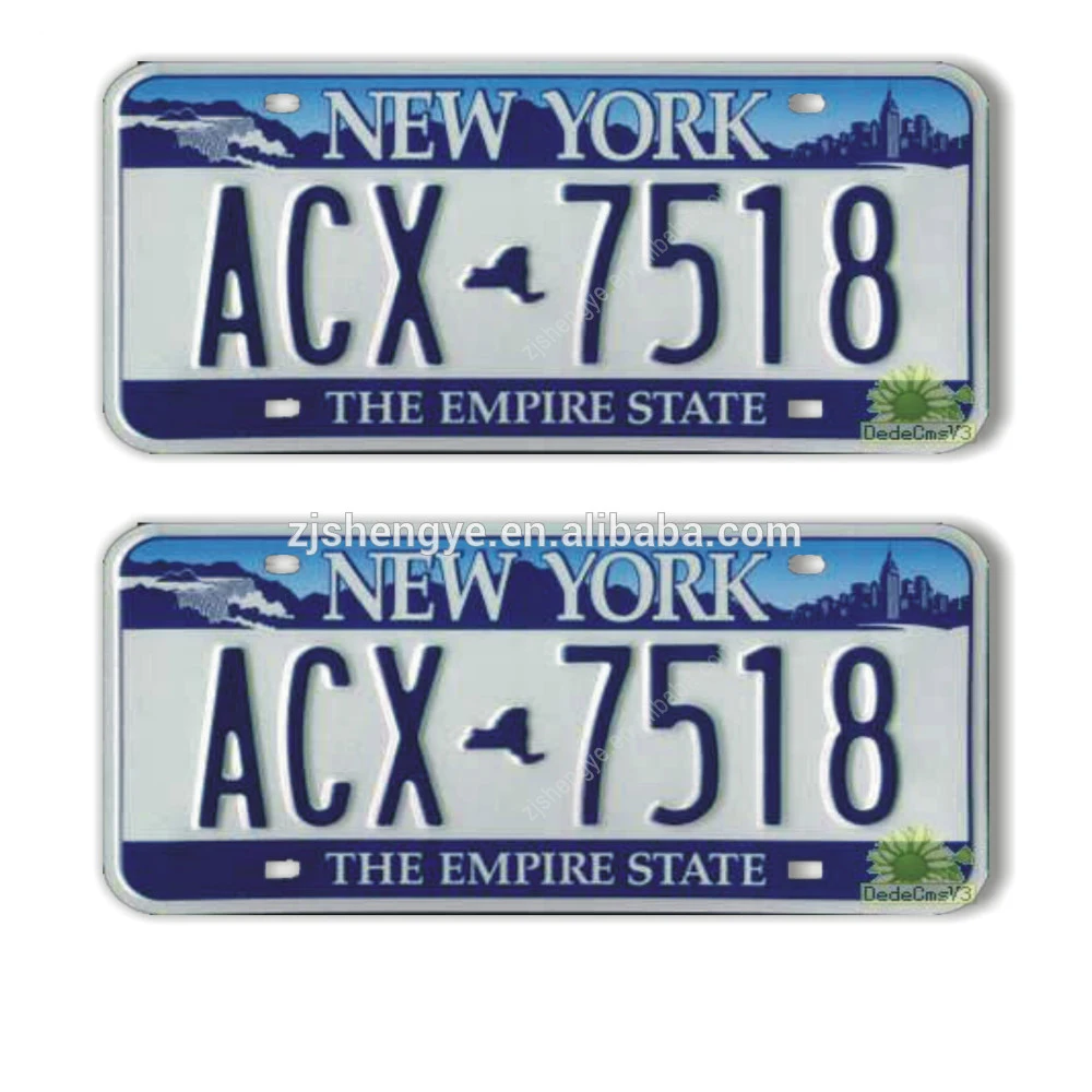 Aluminum custom embossed American promotional license plate