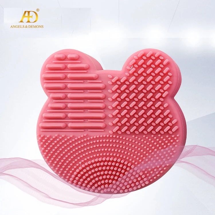 
2019 double side silicone acticarbon sponge make up brush cleaner 