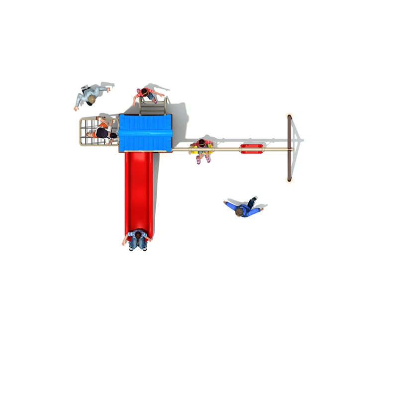 Safety material swing outdoor playground plastic garden slide and swing play set