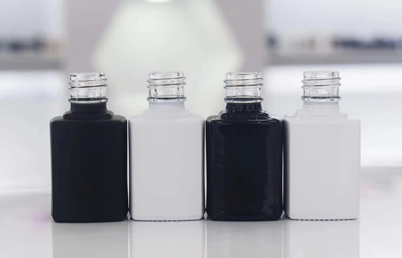15ml empty unique glass pot for color gel custom polish nail bottle nail glue gel bottle