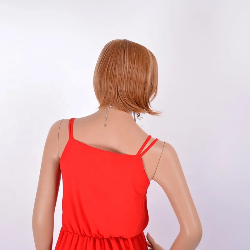 
Short Straight Blonde Cosplay Wig Heat Resistant Synthetic Hair Wig Anime Fashion Natural Looking Wig 