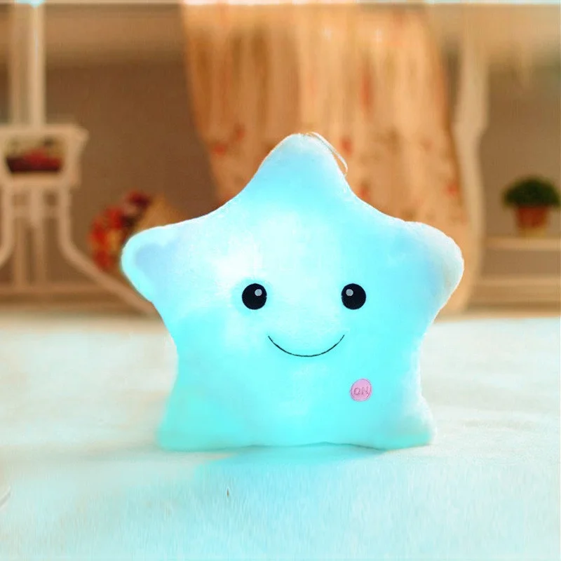 
Cute Window Seat Star Shaped Led Light Cushion Pillow Toy Plush Handmade Customized 