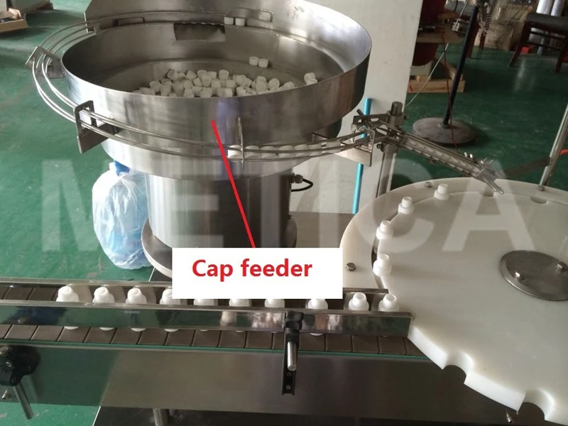 Automatic plastic bottle/glass jar capping machine with lifting machine