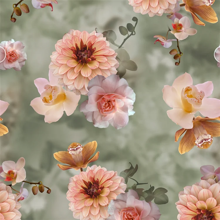 2019 middle east style  digital printed 75d polyester 4 way stretch fabric