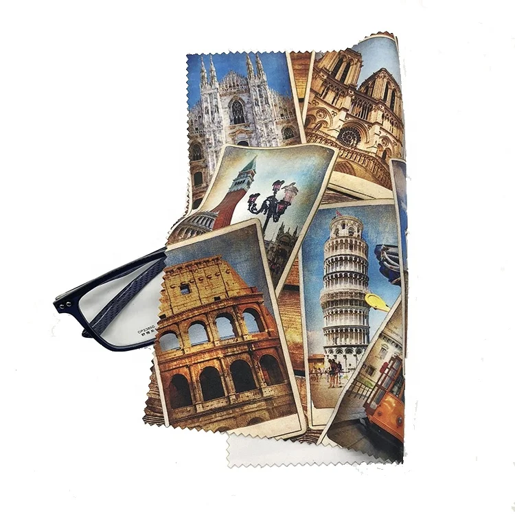 Hot Digital Printing Full Color Custom Microfiber Lens Cleaning Cloth For Cleaning Glasses