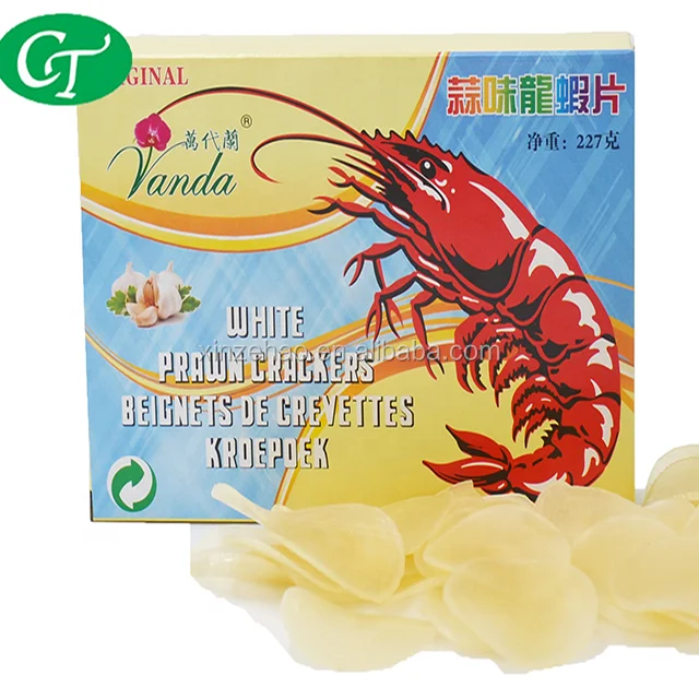 
Uncooked Dried Prawn Crackers Seafood fried Snack 227g White Color 