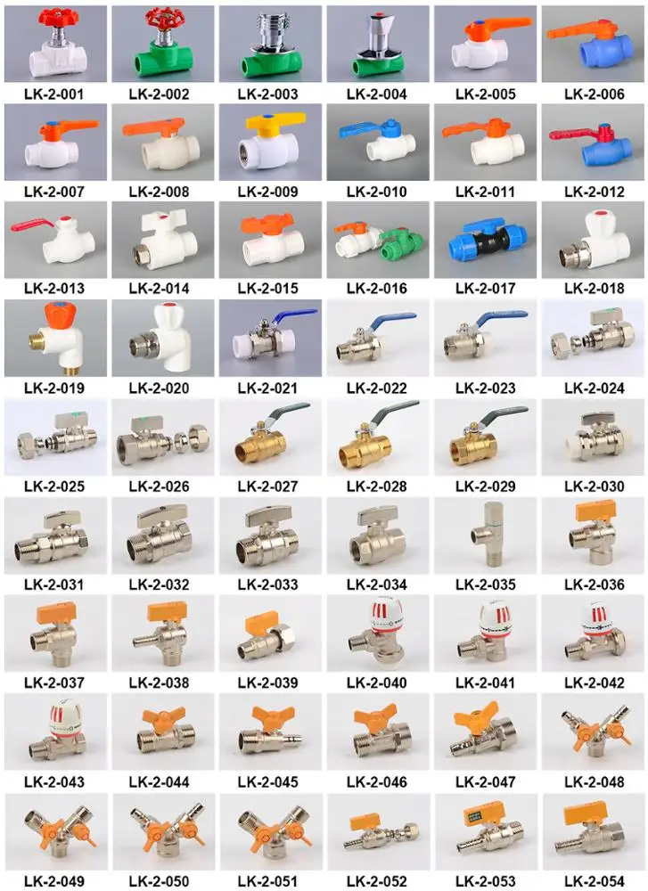 LK-2-001 ( 20mm )  plastic pipe welding ppr brass stop gate valve for water pipe