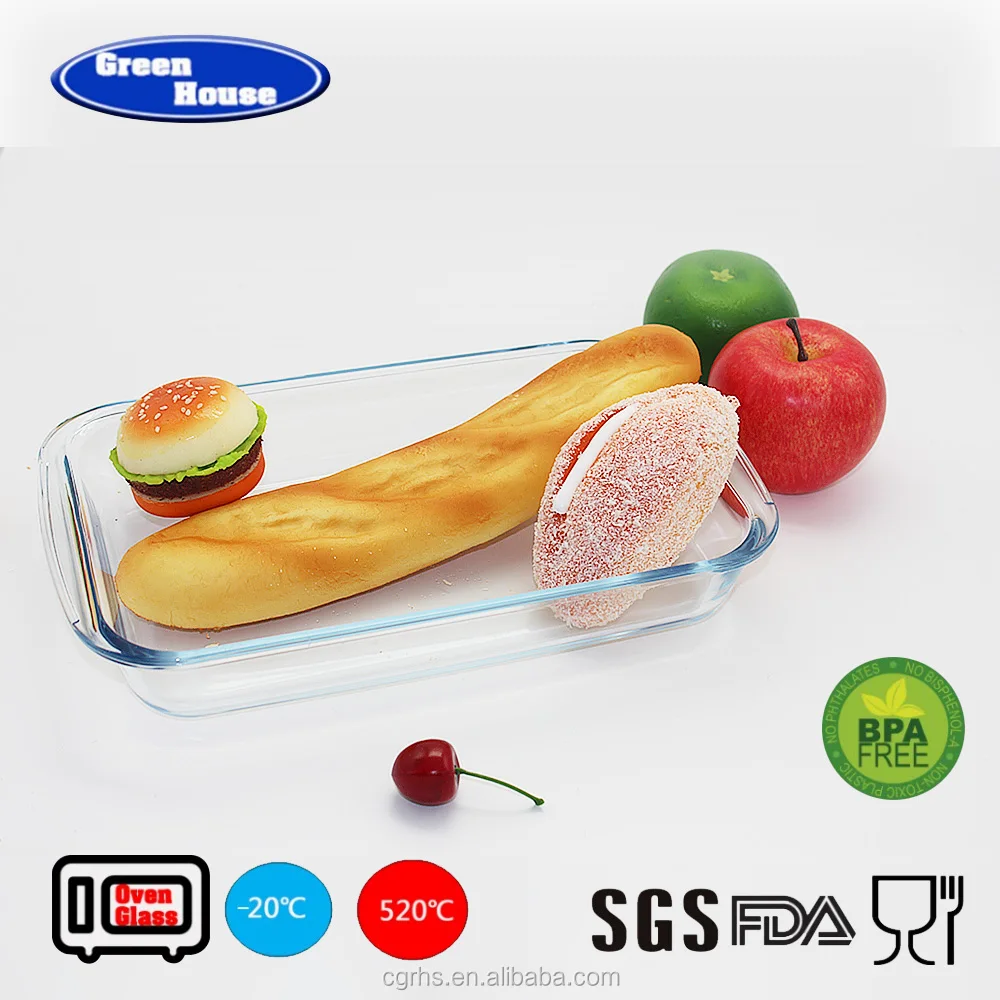 High borosilicate glass rectangular pyrex small bakeware baking dish