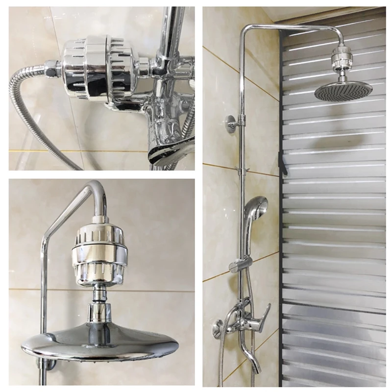 High quality 15 stages water shower filter universal chlorine removing filters with carbon KDF  filter replacement cartridge
