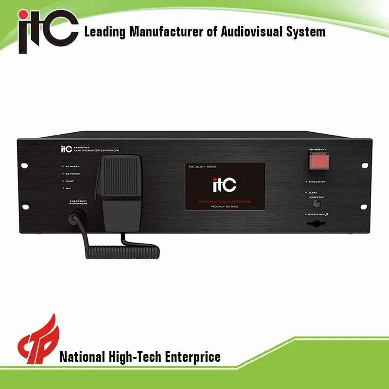 ITC network evacuation voice alarm system, fire alarm voice evacuation system