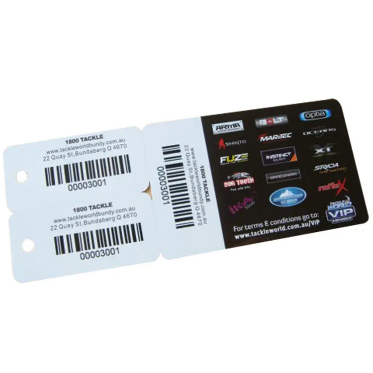 Wholesale membership PVC secured combo card with Barcode Printing