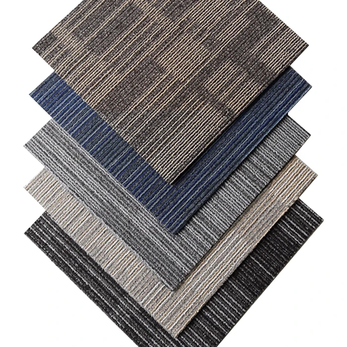 High traffic PP carpet 50*50 jacquard office floor bitumen backing carpet tiles