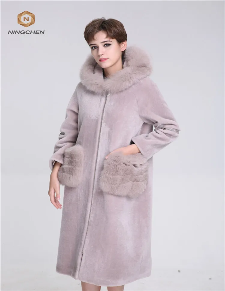 100% real natural fox fur Vest sleeveless long coat women genuine fox fur vest winter 100% real natural fox fur Vest