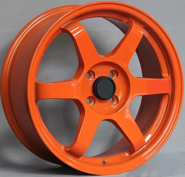 15 16 17 18 inch six spoke colorful Aftermarket car alloy wheels /wheel rim