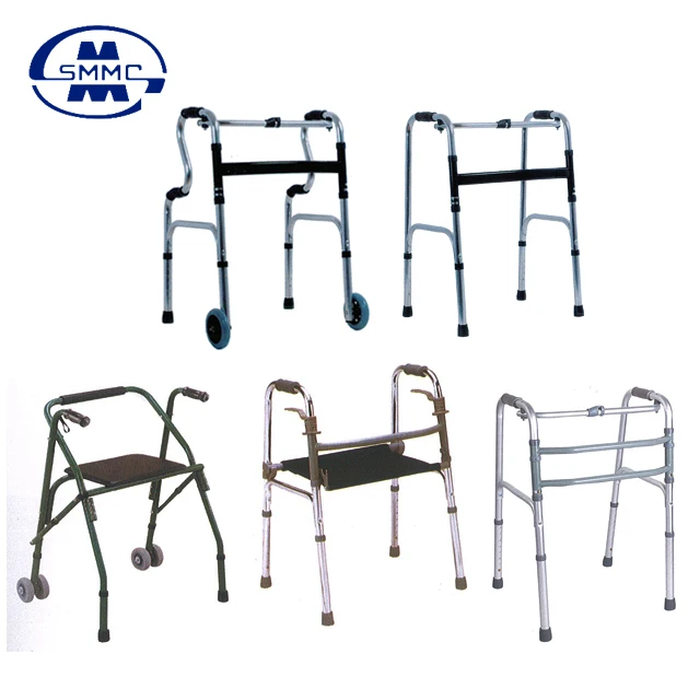 
Lightweight Aluminum Adjustable two Paddle walker with Seat for the Elderly adults 