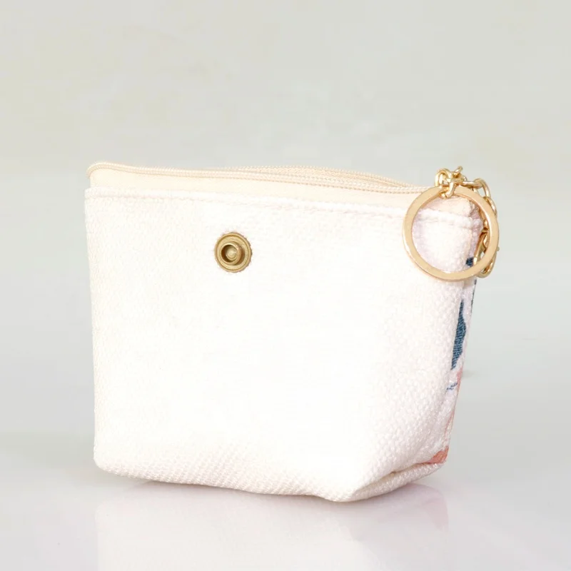 Hasp Money Purse Trendy Multi-function Carrying Coin Bag with Fabric Customized PVC Coin Holder Cosmetic Bag Zipper & Hasp Girls