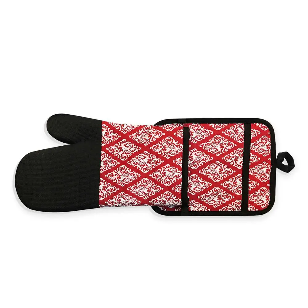 
Wholesale Various Style Cotton Kitchen Printed Microwave Oven Mitts And Pot Holder Set 