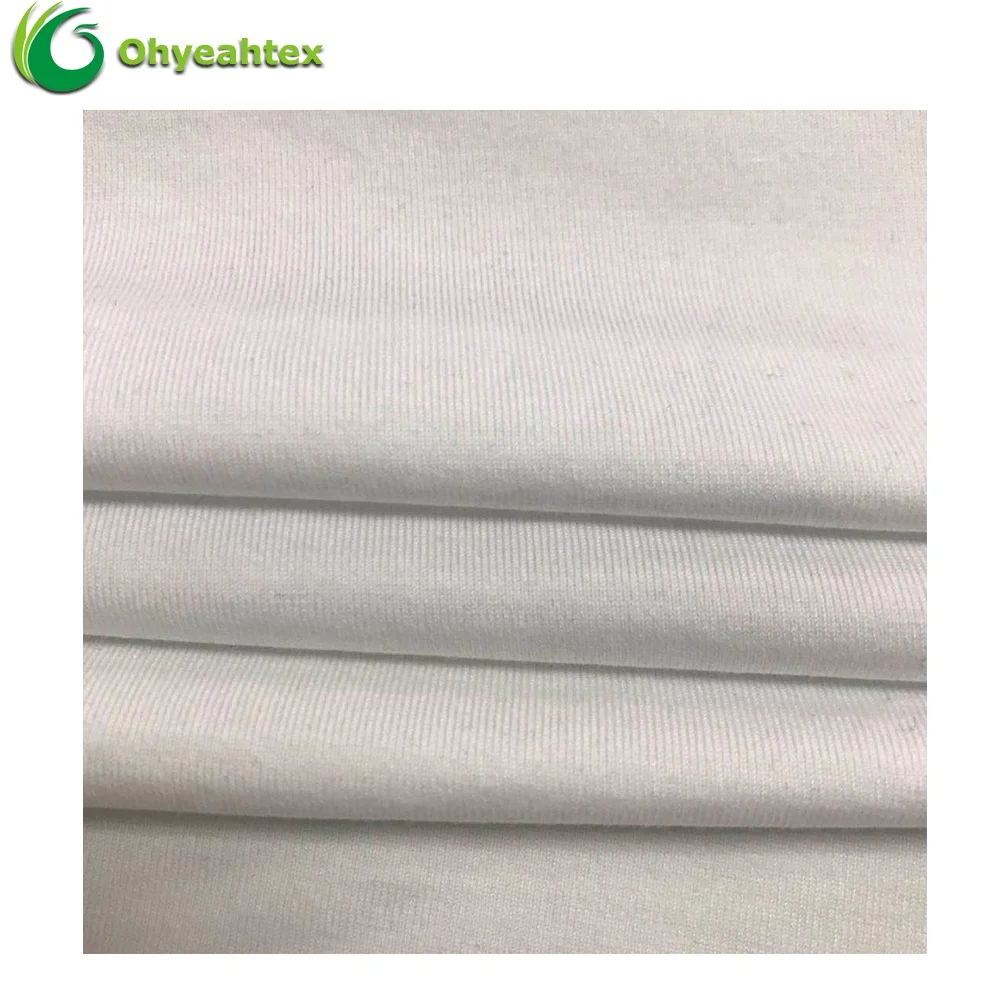 Oeko-tex 100 Knitting 95% Pima Cotton 5% Spandex Cotton Pima Fabric For T-shirt