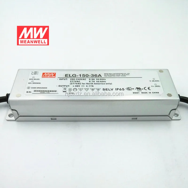 MeanWell ELG-150-54A 54V Dimmable LED Driver Waterproof LED Power Supply 120W 150 Watt
