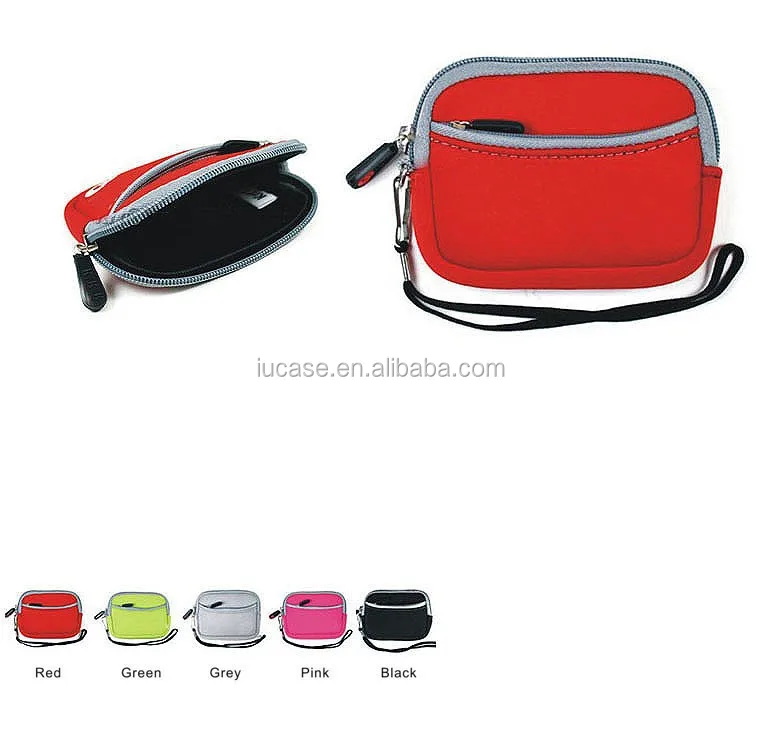 Soft Neoprene Zipper Sleeve For GPS, Flash Drive, Power Bank, USB Cable  Neoprene Mini Pouch Promotion Coin Purses